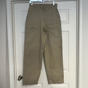 Lee Riveted Women's Cargo Utility Pants with Pockets Tan Size 8